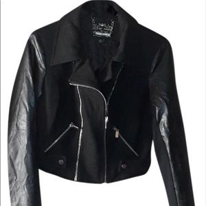SALE Blanc Noir Black Moto Jacket